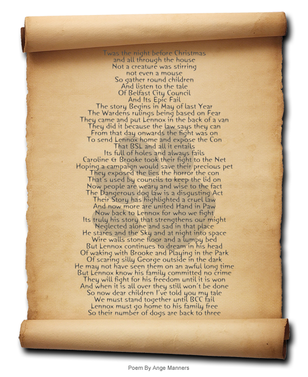 Lennox, A BSL Dog's Tale By Ange Manners. Copyright A. Manners 2011 - 2012